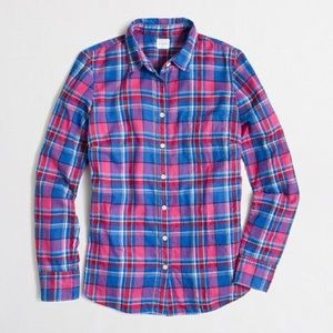 J. Crew Plaid Tartan Flannel XS 2